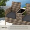 tectake Rattanstuhl Rattan Gartensitzbank (2er Set, 1 St), 2-Sitzer Bild 4