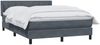 vidaXL Boxspringbett mit Matratze Dunkelgrau 160x210 cm Samt 3318118 Bild 3