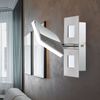 2er LED Wandleuchte, Spot flexibel, satiniert, L 15cm Bild 3