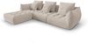 Micadoni Ecksofa Bloom 2-Sitzer Strukturierter Stoff Dunkelbeige Bild 2