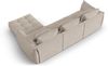 Micadoni Ecksofa Bloom 2-Sitzer Strukturierter Stoff Dunkelbeige Bild 3