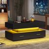 MODFU Wohnzimmer-Set TV-Schrank, (Hochglanz-TV-Ständer, 1-St, für 70-Zoll-Fernseher), mit 3 Glasfächern,LED-Beleuchtung,App-Steuerung,Bluetooth-verbunden Bild 3