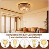 ZMH Deckenleuchte für Schlafzimmer Wohnzimmer Schwarz Schlafzimmerlampe E27 Moderne Wohnzimmerlampe Bild 3