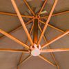 Sonnenschirm, Ampelschirm, Gartenschirm mit Mast Taupe 3,5x2,9 m Massivholz Tanne Bild 5