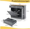 KOMFOTTEU Sideboard Küchenschrank, mit großer Arbeitsplatte & 2 Schubladen Bild 3