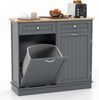 KOMFOTTEU Sideboard Küchenschrank, mit großer Arbeitsplatte & 2 Schubladen Bild 2