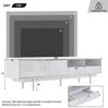 REDOM Lowboard Minimalistischer TV-Schrank mit Geometrischem Liniendesig (Fernsehtisch, 1 St, 2 Türen, 2 Schubladen, 2 offene Fächer), Viel Stauraum Bild 4