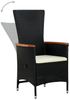 vidaXL Gartenstühle 2 Stk. mit Polstern Poly Rattan Schwarz 47675 Bild 4