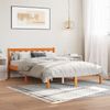 vidaXL Massivholzbett ohne Matratze Wachsbraun 135x190 cm Kiefernholz 844804 Bild 2