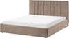 Bett mit Stauraum Stoff TARASCON 160 x 200 cm Taupe Bild 5