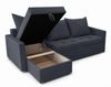 AX LIVING Ecksofa ELIF Dunkelgrau mit Schlaffunktion L-Form, Sofa mit Bettkasten - Moderne Ecksofa, Wohnzimmer Ecksofa - Eckcouch Dunkelgrau - Links Bild 4