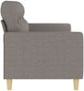 vidaXL 3-Sitzer-Sofa Braun 180 cm Stoff, Taupe, 198x80 cm Bild 4