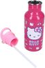 Hello Kitty „Drink Up“ 500ml Trinkflasche Mit Strohhalm und pinkem Henkel Bild 2
