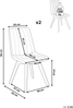 Esszimmerstuhl 2er Set CALGARY Stoff Hellgrau Bild 2