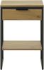 Beistelltisch >CESURA< in Eiche, schwarz, Melamin, Metall - 30x60x40cm (BxHxT) Bild 2