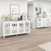 Weißes Spiegel-Sideboard 147×40×102 cm mit 4 Schubladen, 2 Türen, Glasgriffen,Kommode Highboard Luxus Design Bild 5