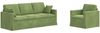vidaXL Sofa Set 2 pcs Hellgrün 198 x 78 x 80 cm Samt 3407598 Bild 2