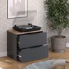 Sideboard Wido Anthrazit 60 x 50 cm mit 2 Schubladen Vicco Bild 5