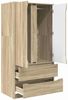 vidaXL Kleiderschrank Sonoma-Eiche 79,5 x 49 x 156 cm Holzwerkstoff 3406247 Bild 5