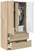vidaXL Kleiderschrank Sonoma-Eiche 79,5 x 49 x 156 cm Holzwerkstoff 3406247 Bild 3