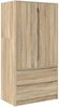 vidaXL Kleiderschrank Sonoma-Eiche 79,5 x 49 x 156 cm Holzwerkstoff 3406247 Bild 2