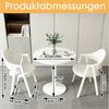 TWSOUL Essgruppe für 2 Personen – runder Esstisch 60 cm mit 2 Stühlen, moderner Esstisch für Küche, Wohnzimmer & Büro Bild 2