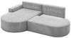 Ecksofa Schlafsofa Sofa GIRONA Stoff Poso Hellgrau Ottomane Links Bild 3
