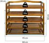 Casaria Schuhregal Schuhständer Schuhablage Akazie Holz 5 Fächer Extra Breit Bild 5