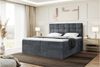 Meblini Boxspringbett mit Bettkasten, Kai 160x220 cm, H3/Dunkelgrau Samt Bild 5