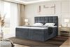 Meblini Boxspringbett mit Bettkasten, Kai 160x220 cm, H3/Dunkelgrau Samt Bild 4