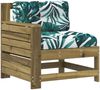 vidaXL Gartensofa mit Armlehne und Kissen Kiefernholz Imprägniert 844918 Bild 2