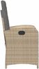 vidaXL Gartensessel mit Kissen Verstellbar Beigemischung Poly Rattan 365165 Bild 5