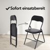 Brixy Klappstuhl - Klappstuhl - Esstisch Stuhl - Klappstuhl - 43 x 47 x 80 cm - Stuhl - Schwarz Bild 4