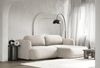 Selsey Tvoya Ecksofa mit Schlaffunktion, Ottomane rechts, Creme-Chenille Bild 3