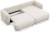 Selsey Tvoya Ecksofa mit Schlaffunktion, Ottomane rechts, Creme-Chenille Bild 5