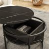 Couchtisch Marlo Schwarz/Marmor-Weiß 57 x 57 cm Vicco Bild 4