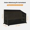 Dokon 3 Sitzer Gartenbank Abdeckung Belüftungsöffnungen Schwarz 163x66x63/89cm Bild 2