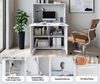 Home affaire PC-Schrank Vera, Sekretär, Home-Office-Schreibtisch mit LED-Beleuchtung (1 St), Multifunktional mit Stauraum, klappbare Tischfläche, LED, B 90 cm Bild 3