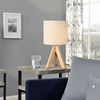 Tischleuchte Koblenz E14 Max. 40W mit Holzfüßen Beige lux. pro Bild 3