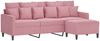 vidaXL 3-Sitzer-Sofa mit Hocker Rosa 180 cm Samt 3201110 Bild 3