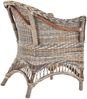 Krines Home Esszimmersessel Rattansessel Landhaus Flechtsessel Wintergarten Sessel Korbsessel, mit Armlehnen, Natur Rattan Bild 3