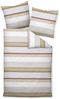 Janine J.D. Mako-Satin Bettwäsche 200x220 Streifen khaki oliv braun 87085-07 Bild 2
