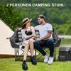 Meulbaty Klappstuhl Doppel-Campingstuhl für Erwachsene, 2-Personen-Loveseat-Stuhl (1 St), mit Becher- und Weinglashalter, für Outdoor-Camping, Rasen, Picknick Bild 3