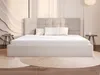 Vente-unique - ELIAVA Bett Stoff Beige - B 210 cm x H 106 cm x L 213 cm Bild 2