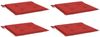 vidaXL Gartenstuhl-Kissen 4 Stk. Rot 40x40x4 cm Oxford-Gewebe 47593 Bild 3
