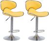 2er Set Barhocker Las Vegas V2 Kunstleder chrom, gelb Bild 2