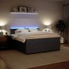 vidaXL Boxspringbett mit Matratze Dunkelgrau 200x200 cm Samt 3290143 Bild 5