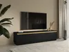 Vente-unique - POSINIA TV unit Holz, Platte Schwarz - B 39 cm x H 42 cm x L 181,5 cm Bild 3