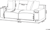 Sofa 3-Sitzer VISKAN Cord Sandbeige Bild 2