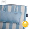 LILENO HOME Liegenauflage mit Kopfkissen perfekt für Strandliege, Sonnenliege Auflage, (1er Set), 1er Set Polster Auflage für Rollliegen in Blockstreifen Aqua Bild 3